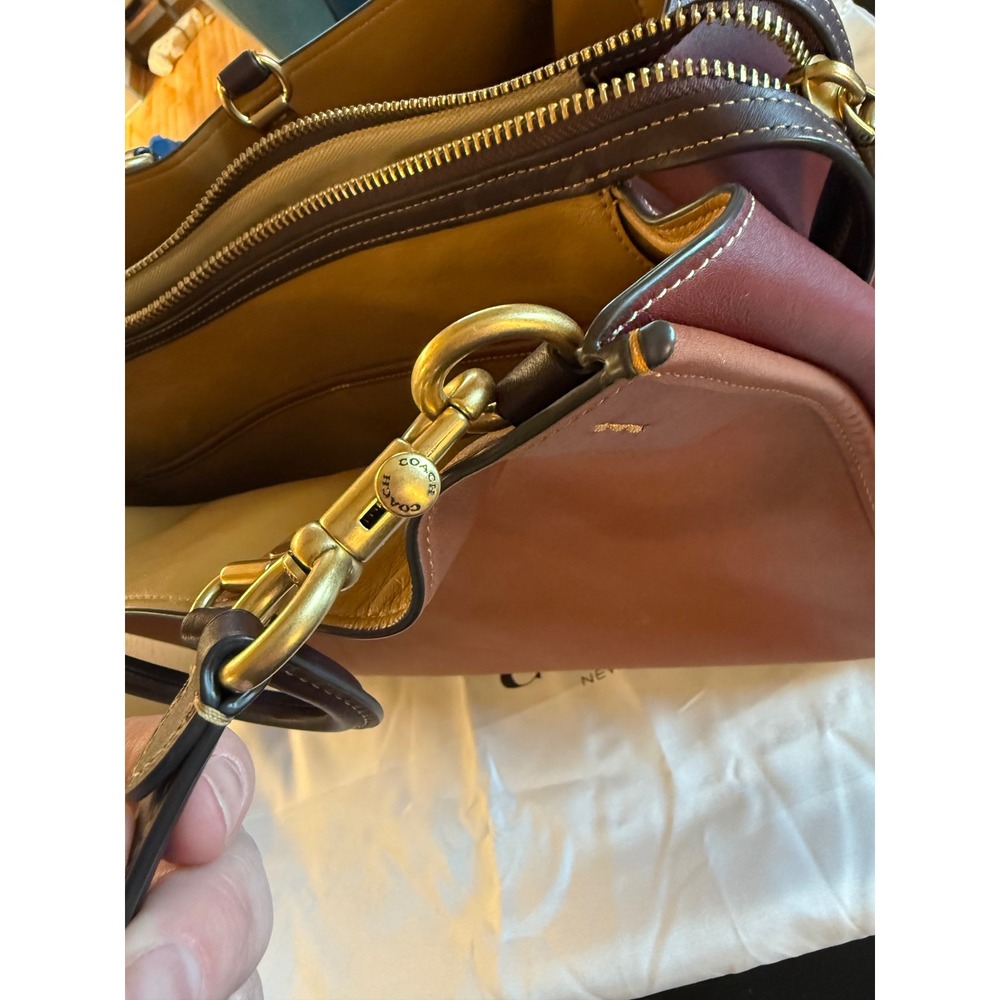 Coach Rogue 39 Saddle Colorblock Glovetanned Leather Carryall Tote 1941 - Picture 3 of 16